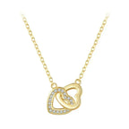 925 Sterling Silver Heart Pendant Necklace Perfect Valentine’S Day Gift Gold Necklaces