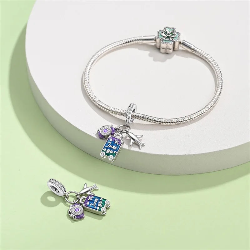 Adventure Awaits Sterling Silver Travel Charm - Charms