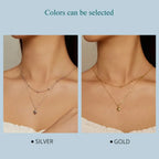 925 Sterling Silver Heart Pendant Necklace Elegant Double Layer Choker For Women Bsn168 Necklaces