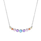Rainbow Sparkle Sterling Silver Pendant Necklace Necklaces