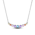 Rainbow Sparkle Sterling Silver Pendant Necklace Necklaces