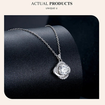 Lucky Clover 1ct Moissanite Sterling Silver Pendant Necklace - Necklaces