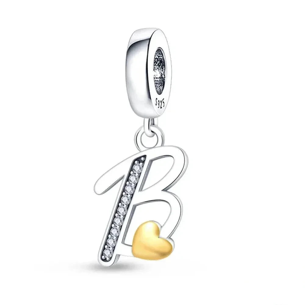 Spell It Out with Style: Alphabet Charms for Bracelets (925 Silver) - B