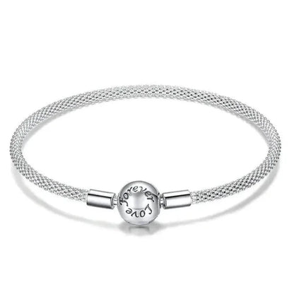 Shop Elegant 925 Sterling Silver Snake Chain Bracelets for Women - Charm Bead DIY Fine jewellery | 17CM 19CM - 17 Cm