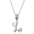 Chic And Timeless 925 Sterling Silver Initial Pendant Necklace | Platinum Plated Vintage Letter A To Z | Women’S Fine