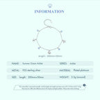 925 Sterling Silver Seastar And Shell Pendant Anklet | Simple Chain Foot Jewelry For Women | Platinum Plated Summer