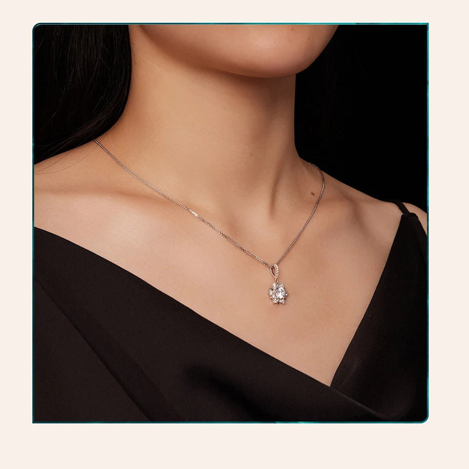 Celestial Sparkle 1ct Moissanite Sterling Silver Star Pendant Necklace - Necklaces