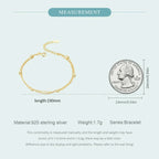 Double Layered Round Beads 925 Sterling Silver Chain Bracelet With 14K Gold Plating Bracelets