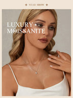 Glamorous Gem 1ct Moissanite Sterling Silver Pendant Necklace Necklaces