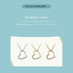 Genuine 925 Sterling Silver The Shape Of Love Chain Necklace For Women Fine Jewelry 18.11’’ Collar Necklaces