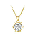 Stunning 1 Carat Moissanite Pendant Necklace | 925 Sterling Silver | Wedding & Bridal Fine Jewelry Gold / Ct Necklaces