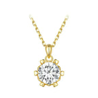 Stunning 1 Carat Moissanite Pendant Necklace | 925 Sterling Silver | Wedding & Bridal Fine Jewelry Gold / Ct Necklaces