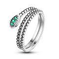 Enchanting Serpent Sterling Silver Ring 8 Rings