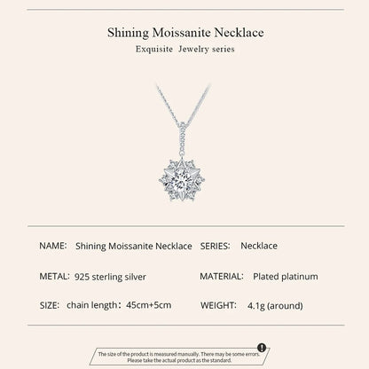 Celestial Sparkle 1ct Moissanite Sterling Silver Star Pendant Necklace - Necklaces