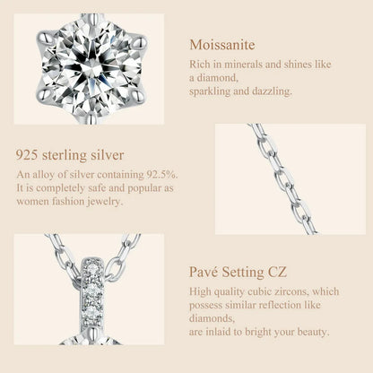 Glamorous Gem 1ct Moissanite Sterling Silver Pendant Necklace - Necklaces