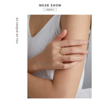 925 Sterling Silver Adjustable Snake Ring With Green Zircon Fashion Jewelry In 4 Colors Rings