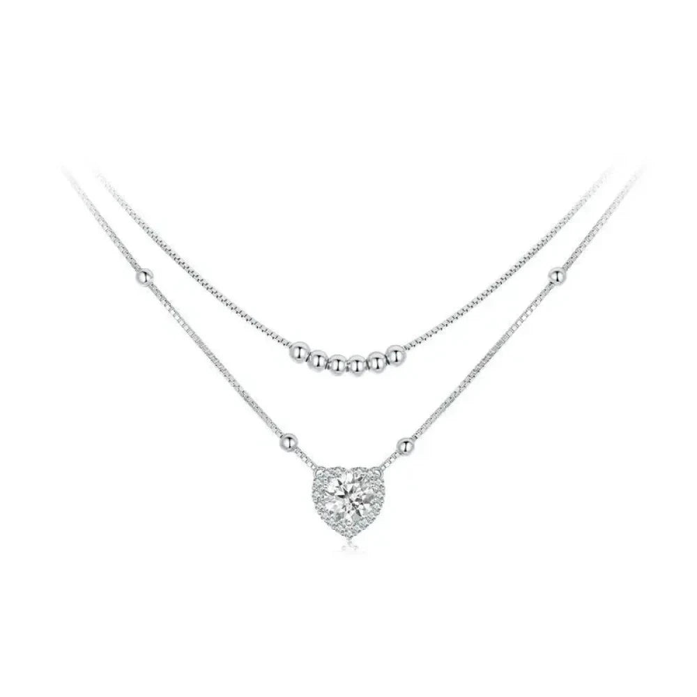 Capture Her Heart with Dazzling Brilliance: 1CT Moissanite Necklace - Necklaces