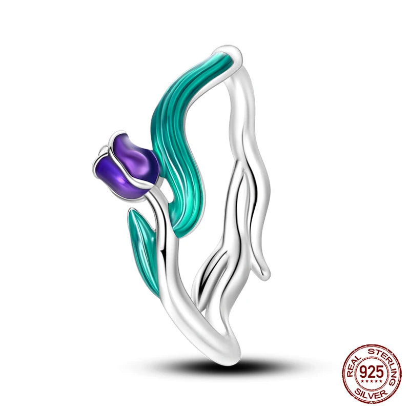 Enchanting Tulip Sterling Silver Ring - 6 - Rings