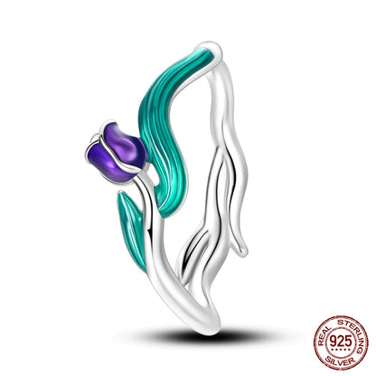 Enchanting Tulip Sterling Silver Ring - 6 - Rings