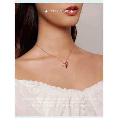 925 Sterling Silver Baby Panda Crystal Necklace | Enamel Cute Animal Charm Chain Link | Women’s Gift - 17.71’’ SCN453