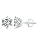 Radiant Moissanite Stud Earrings | D Color Round Cut 925 Silver Gold Plated