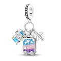 Purple Paradise Sterling Silver Charm Charms