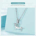 Genuine 925 Sterling Silver Pet Dog Charm For Bracelet Poodle Dachshund Pendant Charms