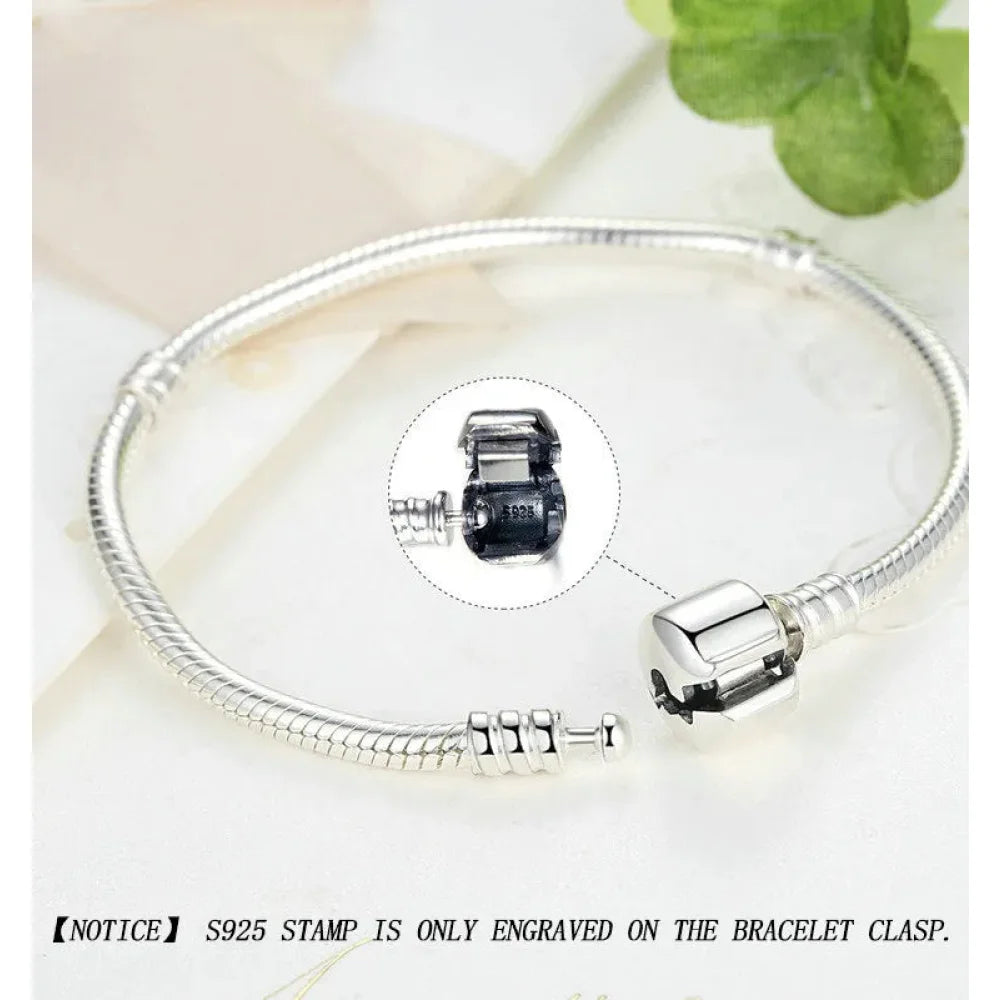 Exquisite 925 Sterling Silver Snake Chain Bangle & Bracelet | Luxury jewellery 17-22CM PAS902 - Charm Bracelets