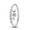Celestial Charm Sterling Silver Ring 8 Rings