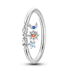 Celestial Charm Sterling Silver Ring 8 Rings