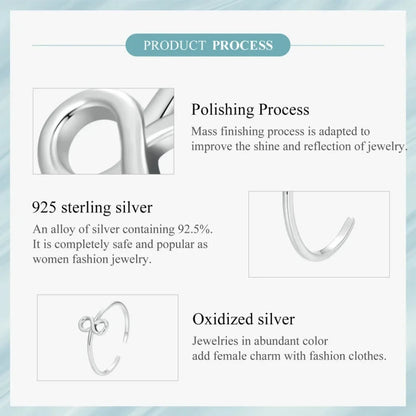 Simple Elegance: Sterling Silver Infinity Ring for Women - Rings