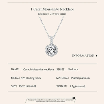 Petal Perfection 1ct Moissanite Sterling Silver Pendant Necklace - Necklaces
