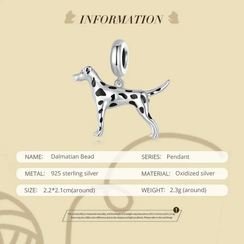 Genuine 925 Sterling Silver Pet Dog Charm For Bracelet Poodle Dachshund Pendant Charms