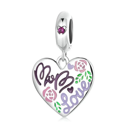 925 Sterling Silver Maternal Love Charm DIY - Touching Baby Feet Pendant for Bracelet - Bsc594 - Charms