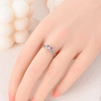 Delicate Double Heart Sterling Silver Ring Rings