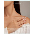 Exquisite 925 Sterling Silver Heart Rings For Women Romantic Statement Jewelry