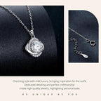 Lucky Clover 1ct Moissanite Sterling Silver Pendant Necklace Necklaces