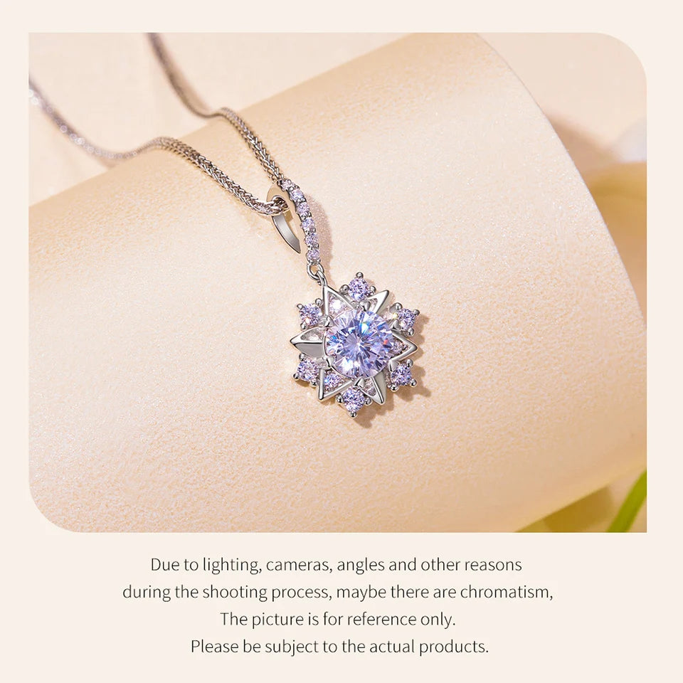 Celestial Sparkle 1ct Moissanite Sterling Silver Star Pendant Necklace - Necklaces