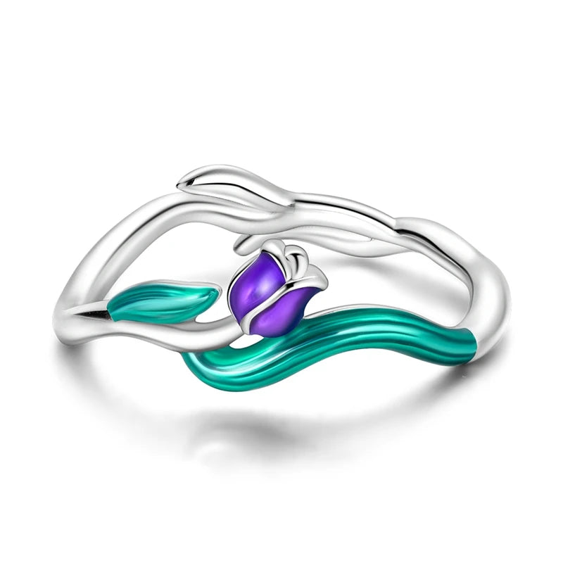 Enchanting Tulip Sterling Silver Ring - Rings