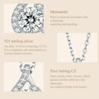 Dazzling 1ct Moissanite Sterling Silver Pendant Necklace Necklaces