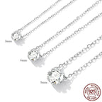 Gorgeous Shiny Choker 925 Sterling Silver Geometric Cut Zircon Pendant Necklace Necklaces