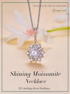 Celestial Sparkle 1ct Moissanite Sterling Silver Star Pendant Necklace Necklaces