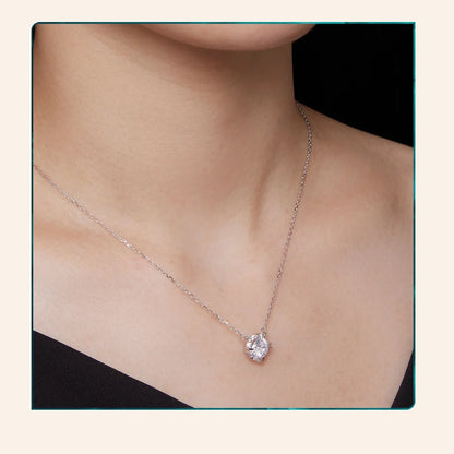 Dazzling Diamond Alternative: 1ct Moissanite Sterling Silver Pendant Necklace - Necklaces