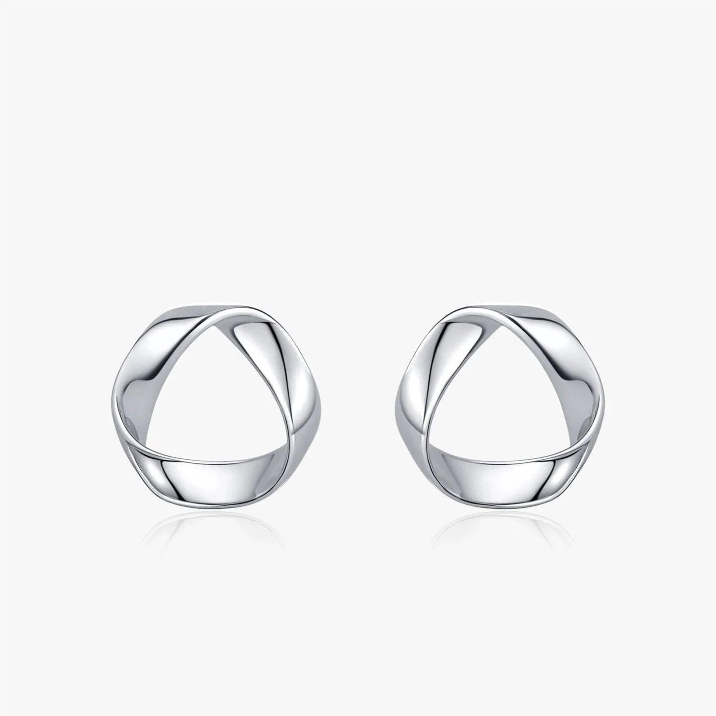 925 Sterling Silver Minimalist Wavy Stud Earrings - Women Fine jewellery