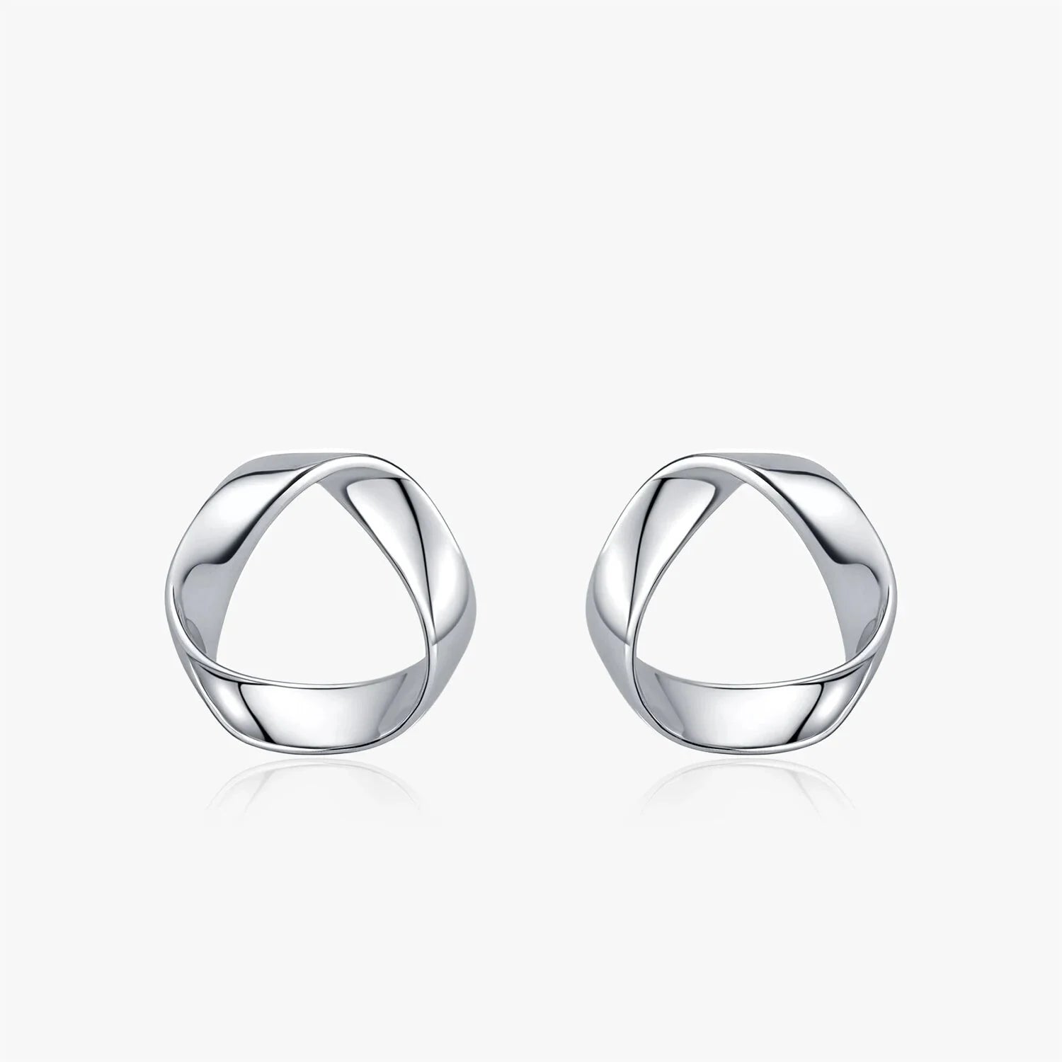 925 Sterling Silver Minimalist Wavy Stud Earrings - Women Fine jewellery