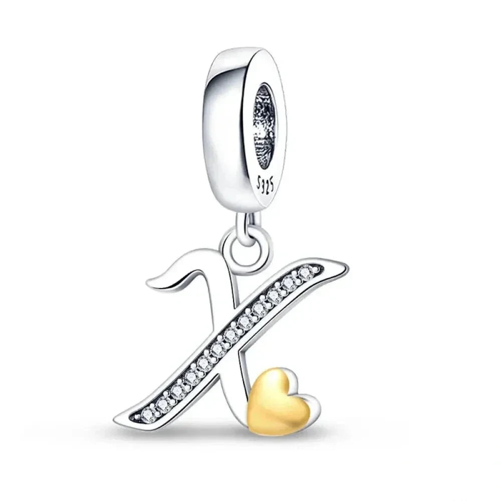 Spell It Out with Style: Alphabet Charms for Bracelets (925 Silver) - X