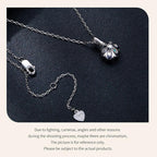 Petal Perfection 1ct Moissanite Sterling Silver Pendant Necklace Necklaces