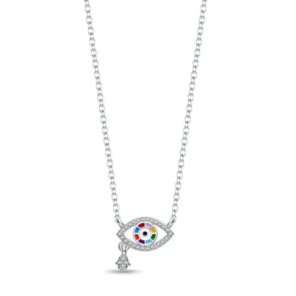 Radiate Timeless Elegance: Round CZ Pendant Necklace (925 Sterling Silver) - Pan005 - Necklaces