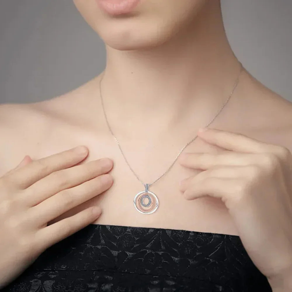 Radiate Timeless Elegance: Round CZ Pendant Necklace (925 Sterling Silver) Necklaces