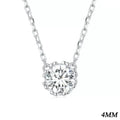 Gorgeous Shiny Choker 925 Sterling Silver Geometric Cut Zircon Pendant Necklace 4Mm Necklaces